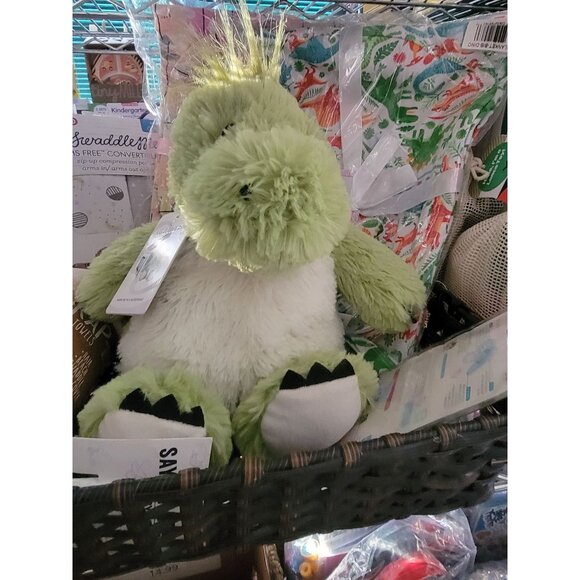 Warmies Microwaveable Green Dinosaur Plush Toy For All Ages - Picture 2 of 8